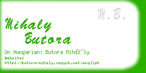 mihaly butora business card